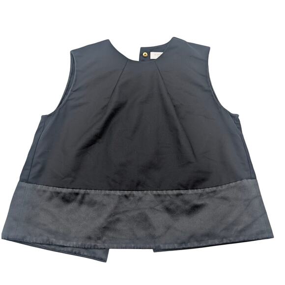 Everlane Women’s Sleeveless Vest Satin Bottom Panel & Gold Snap Buttons Size 4 - Picture 4 of 12